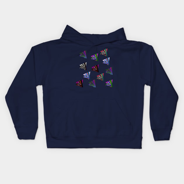 singularity variations piramides Kids Hoodie by Cybertrunk